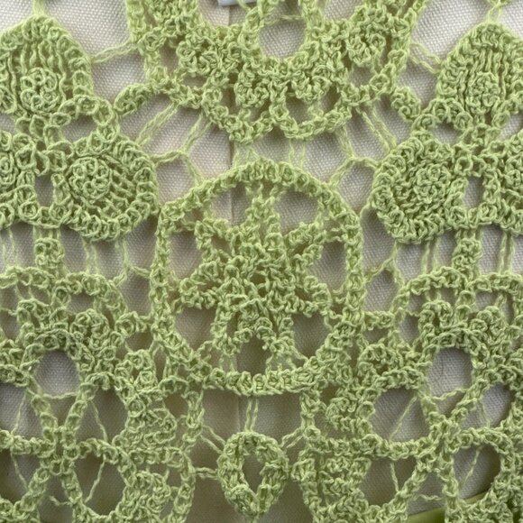 π House of Harlow β Crochet Lace Maxi Dress | Key Lime Green | Large | Worn 1X - Picture 7 of 10